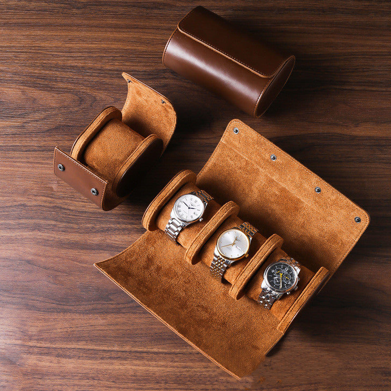 Watch Portable PU Three-position Storage Box