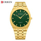 1 Glod Case Green Dial