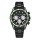 Black with green shell